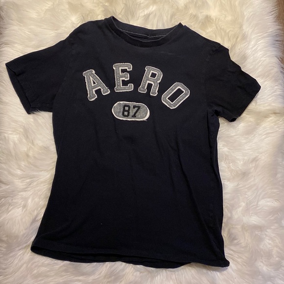 Mens Aeropostale T-shirt Black Size medium - Picture 1 of 4